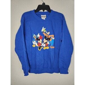 Vtg Walt Disney World Kids Pullover Sweater Mickey Mouse & Friends Kids L 10/12
